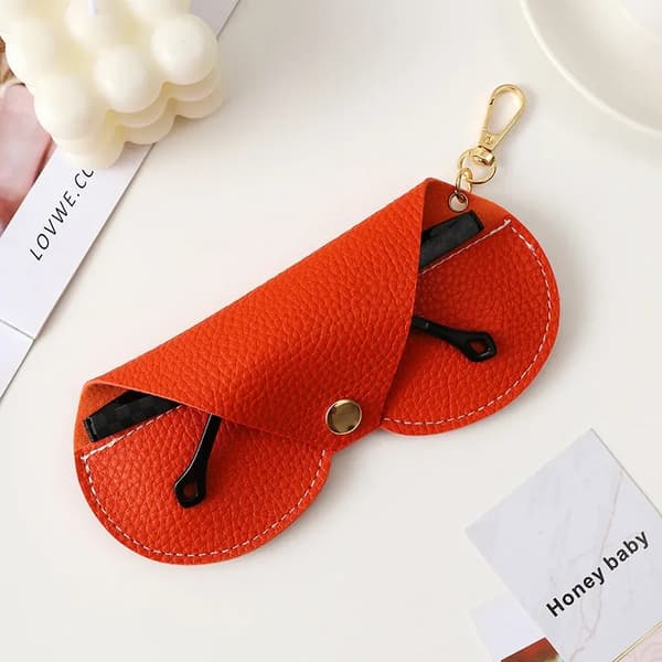 Ögonskydd, Bärbar Design, Mjuk Läderkonstruktion,PU-Orange
