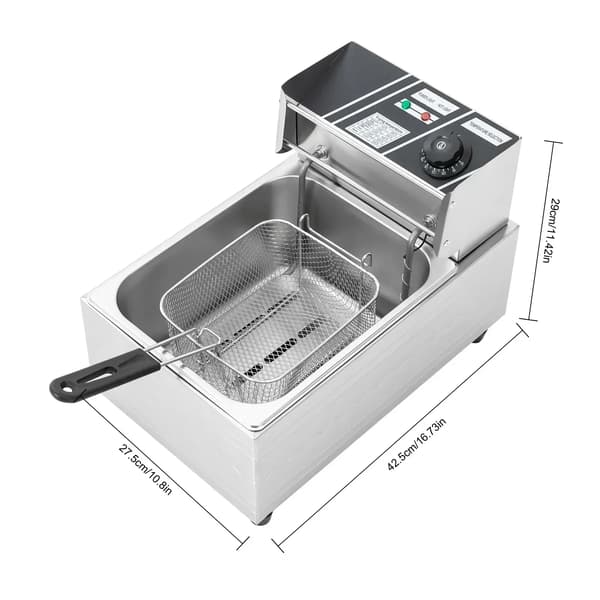 Elektrisk Djupfritös, 2500W, 6L Kapacitet,vit