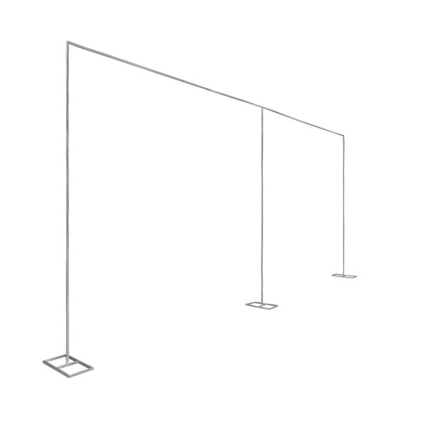 Baggrundsstativ, Justerbar Højde, Robust Design,Sølv, L
