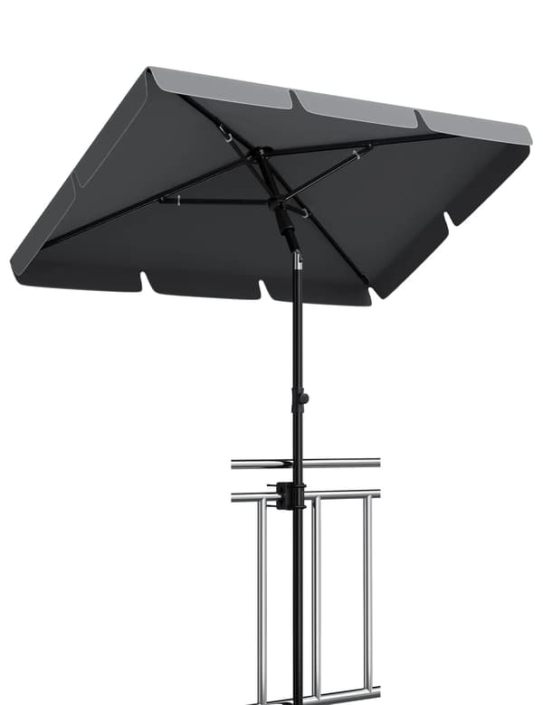 Parasoll, Justerbar Höjd, UPF 50+ Skydd, GRÅ