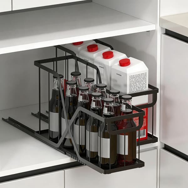 Opbevaringsreol, Smalt Design, Rustfri Konstruktion,sort