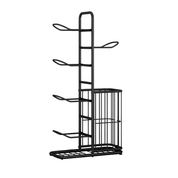 Opbevaringsreol, Multifunktionel Organizer, Justerbare Hylder,sort