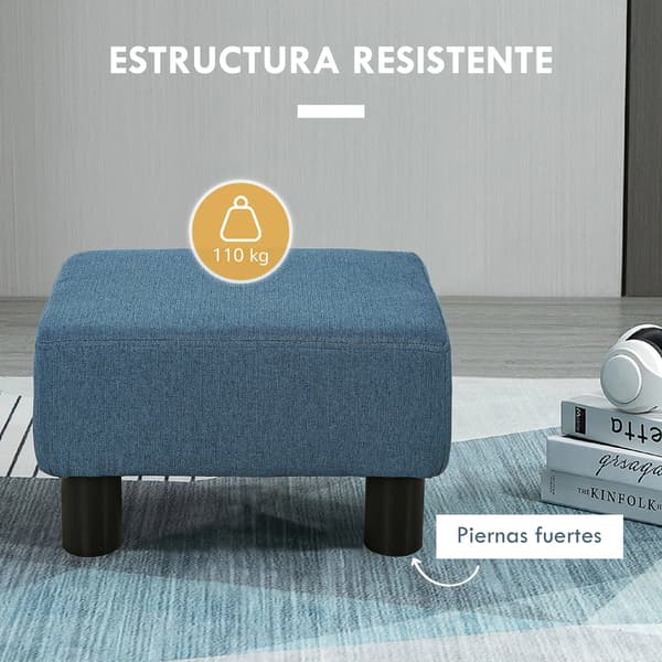 Ottoman, Bekväm Sittplats, Minimalistisk Modern Design, DJUPBLÅ