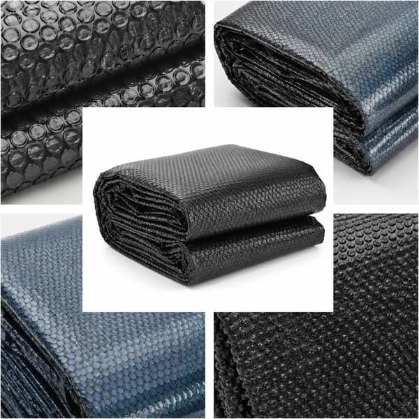 Flydende Pool Solcover, Varmebevaring, Nem Vedligeholdelse,Sort