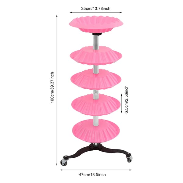 Neglelak Drejerack, 5 Niveauer, Mobil Organizer,Pink