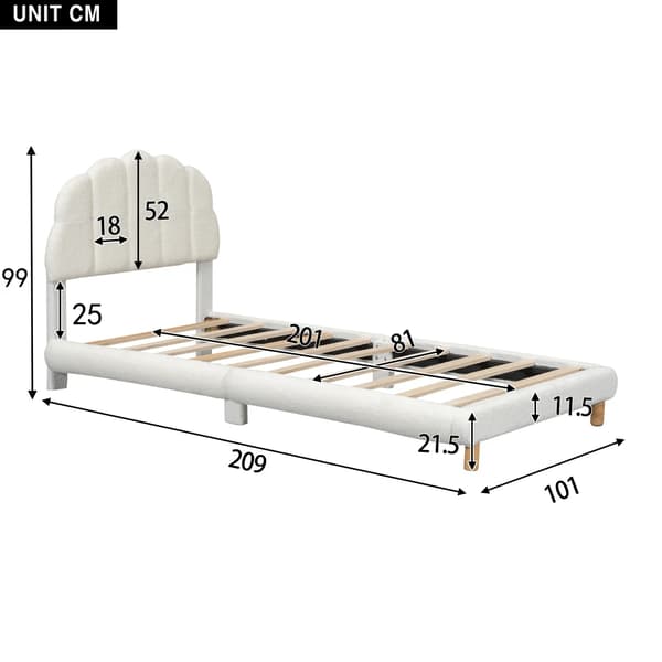 Barneseng, Stilfuldt Design, Komfortabel Polstring,Hvid