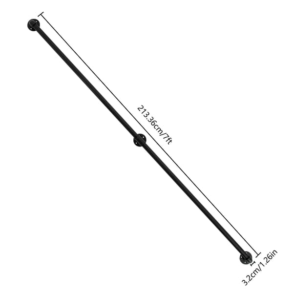 Trappräcke, Hållbart Gjutjärn, Väggmonterad Design,svart