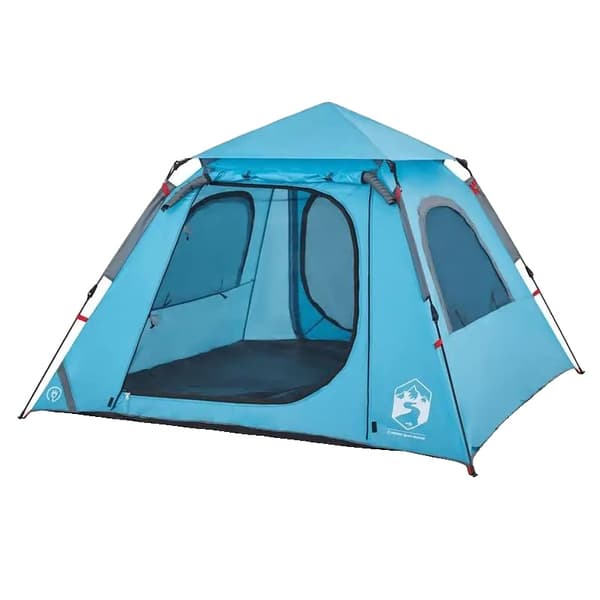 Campingtält, rymmer 4 användare, hållbart polyester material,Blå