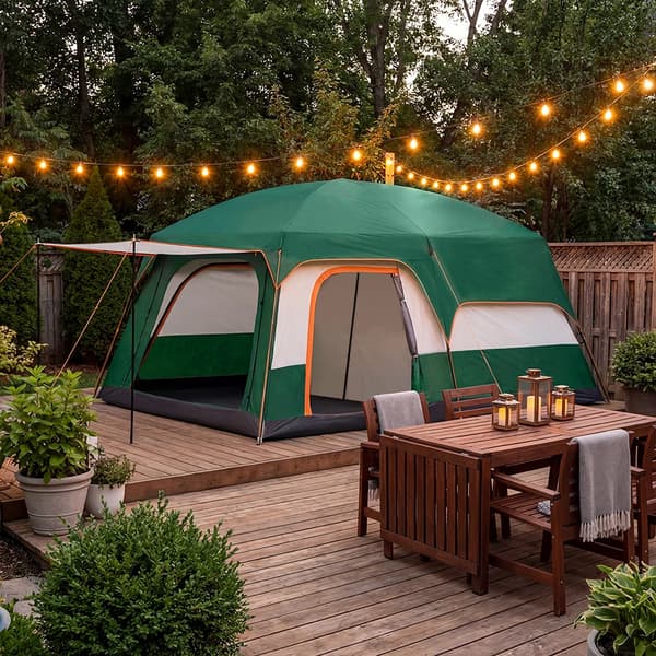 Campingtält, Rymlig Design, Väderbeständiga Material,grön