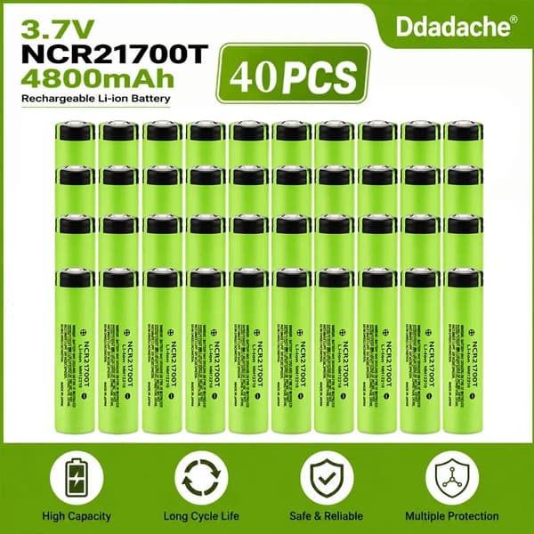 Lithiumbatteri, 4800mAh kapacitet, CE-certificeret,3,7 V-c, 40PCS