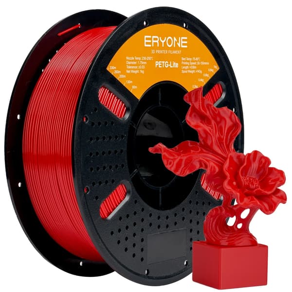 3D-skrivarfilament, 1,75 mm diameter, hållbart och flexibelt,Röd-4kg