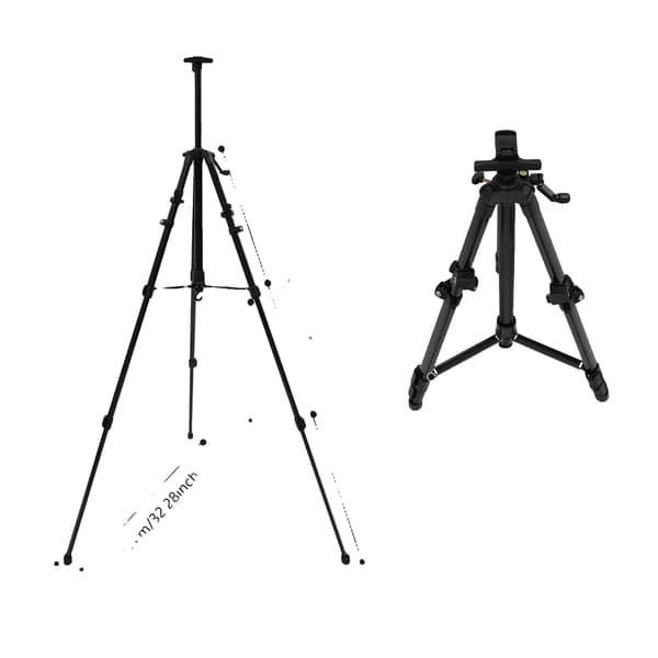 Konststaffli, Justerbar Höjd, Fällbar Design,svart