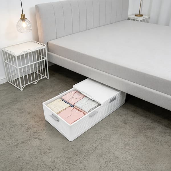 Förvaringslåda, Hållbar Konstruktion, Fällbar Design,Vit