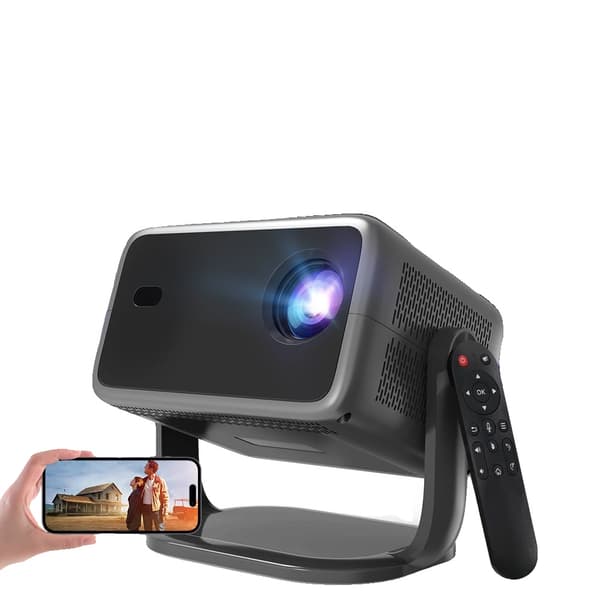 Projektor, 1080P opløsning, WiFi og Bluetooth-forbindelse,100V-240V EU stik