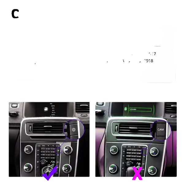 Carplay og Android Auto Interface, Trådløs Forbindelse, Kamerastøtte,For volvo