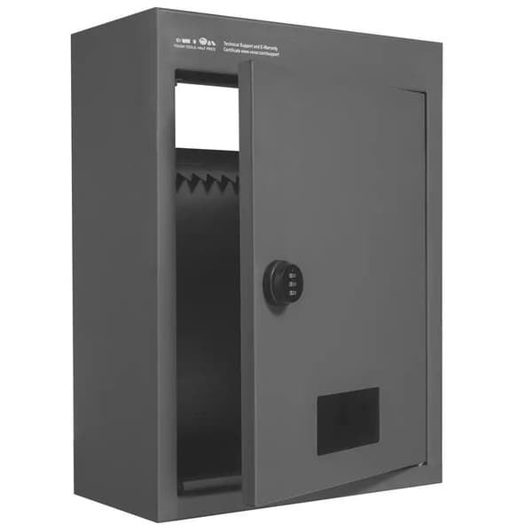 Postkasse, Kodelås, Nedsænket Installation,Mørk Grå
