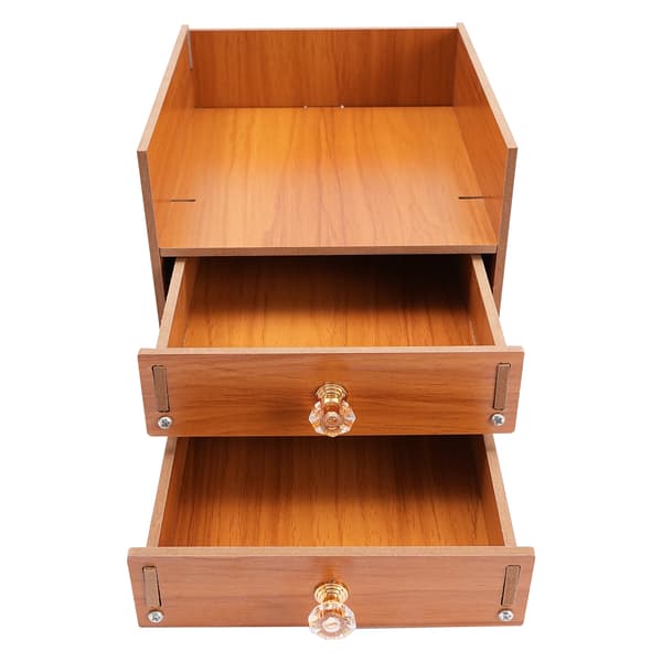 Monitorstand, Justerbar Højde, Praktisk Opbevaring,Beige