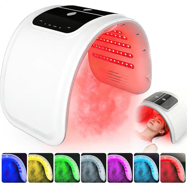 LED Ansigtsmaske, Multispektral Terapi, Intelligent Berøringsskærm,Hvid