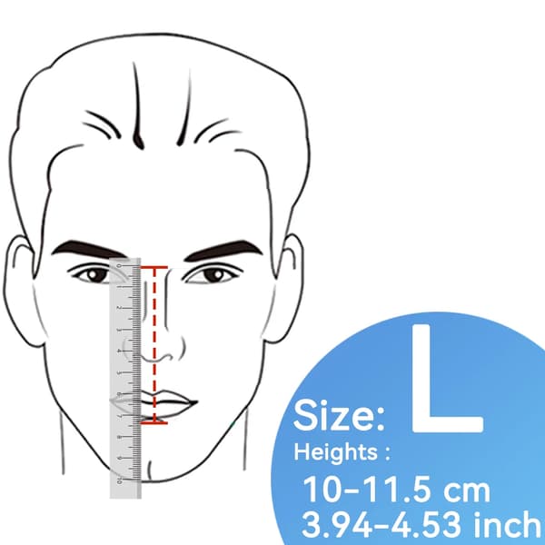 CPAP-mask, lätt design, bekväm passform,L STORLEK