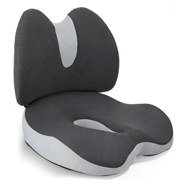 Sæde pude til kontorstol, ergonomisk design, stressaflastende støtte,sort