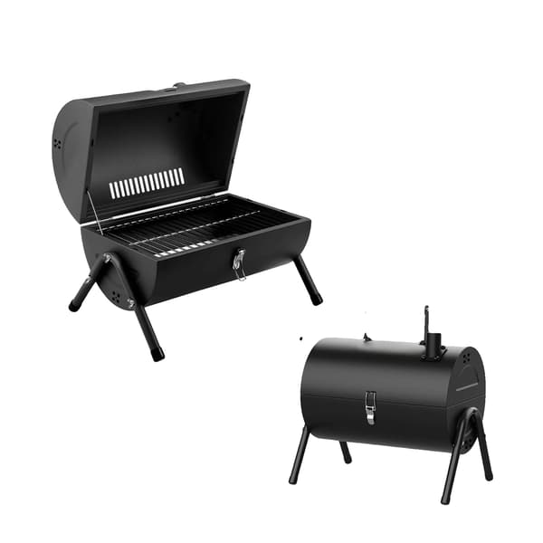 Kulgrill, Bærbar Design, Dobbelt-Sidet Madlavning,sort