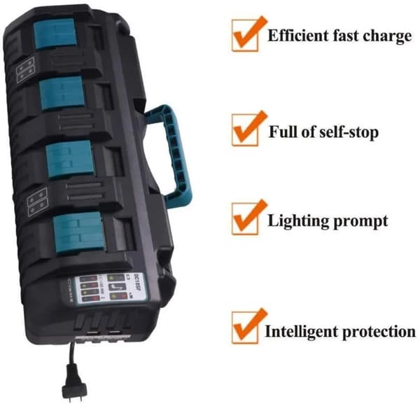 Batteriladdare, USB-portar, Kompakt design,EU-kontakt