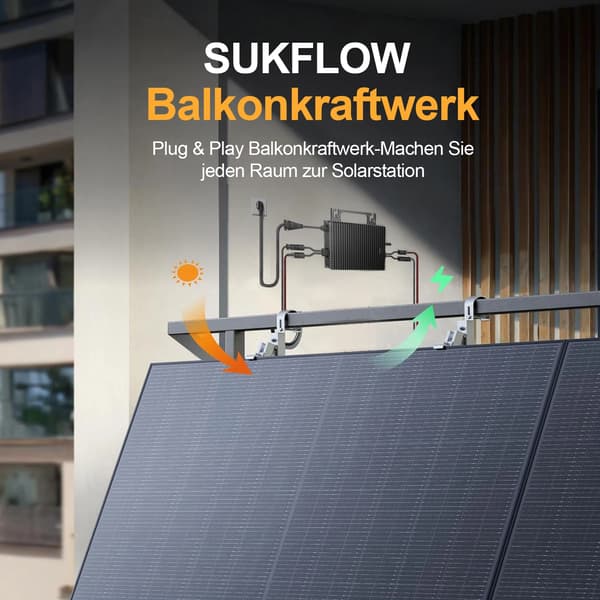 Mikroinverter, WLAN-forbindelse, Vandtæt design,22-50V, 1000W