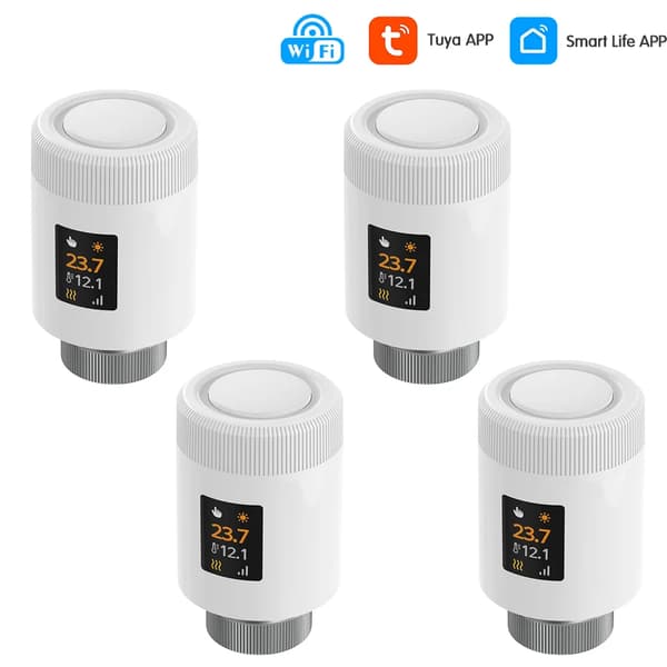 Termostatisk radiatorventil, Wi-Fi 6-forbindelse, energieffektiv,WiFi-4PCS