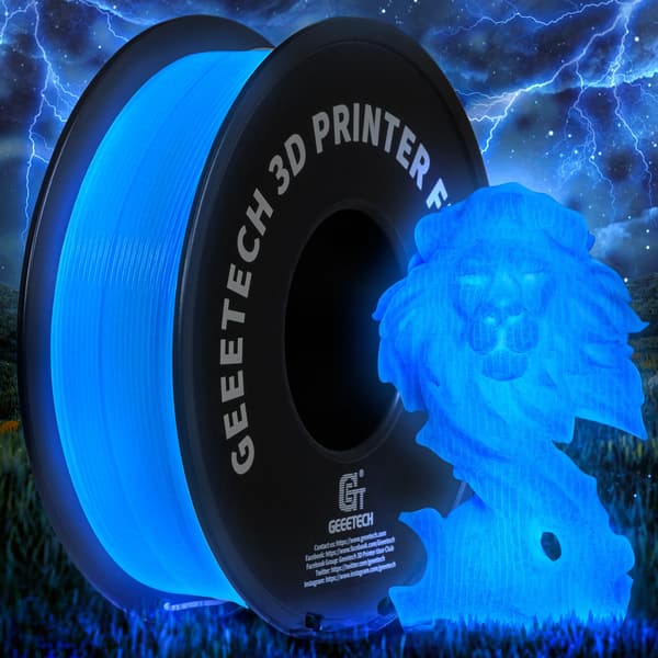 3D-printfilament, selvlysende, høj kompatibilitet,Blå