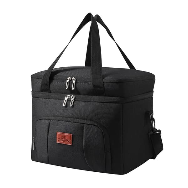 Frokosttaske, Stor Kapacitet, Isoleret Design,Lille Sort