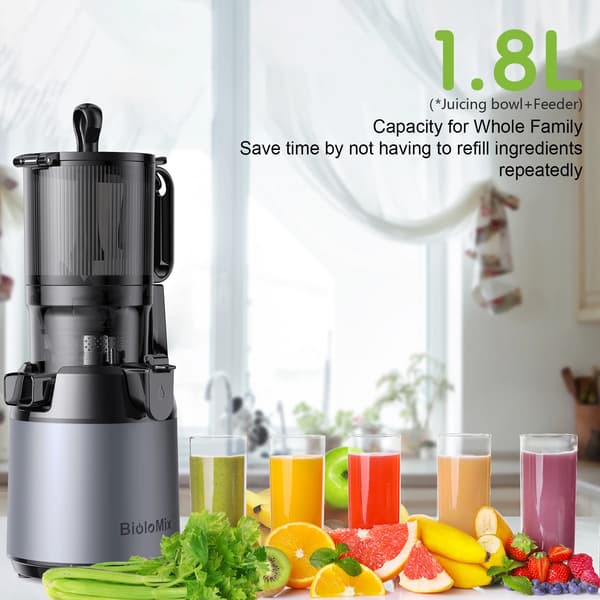 Juicer, Stor Indføringsrør, Høj Udvinding,Lys Grå, EU