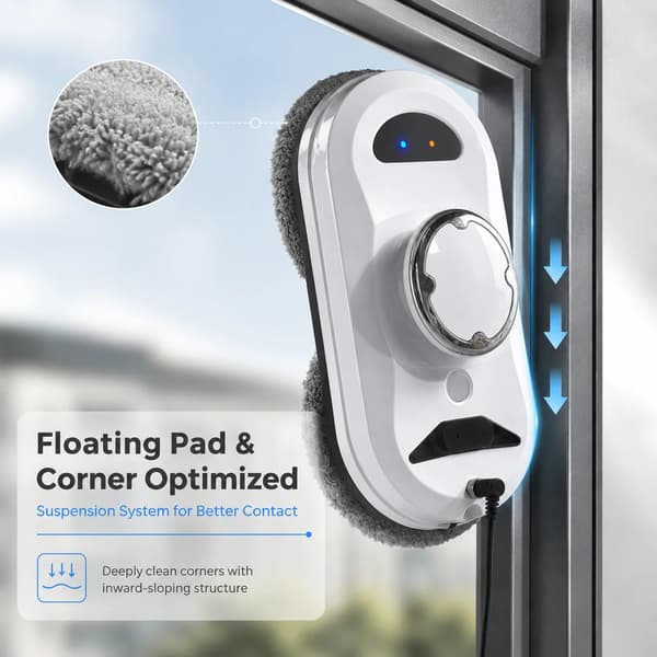 Vinduespudserrobot, Ultrasonisk Atomisering, Smart Navigation,HVID