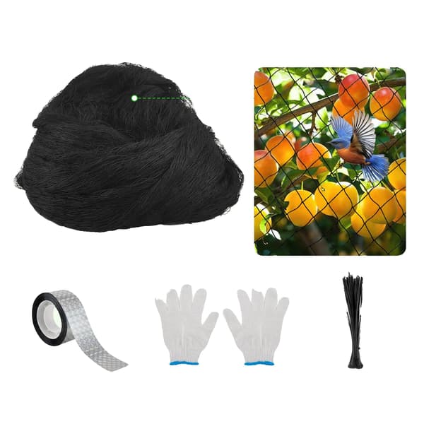 Fuglenet, Heavy-Duty Nylon, Havebeskyttelse,sort