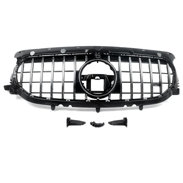 Grille Grill, GT R Stil, Nem Installation,Krom Sort