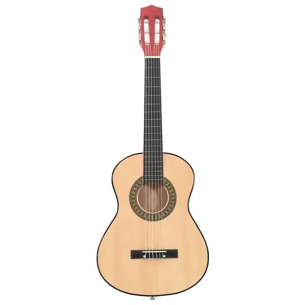 Klassisk Gitarr, Hållbar Lönnträskropp, Justerbar Bro,Ljusbrun