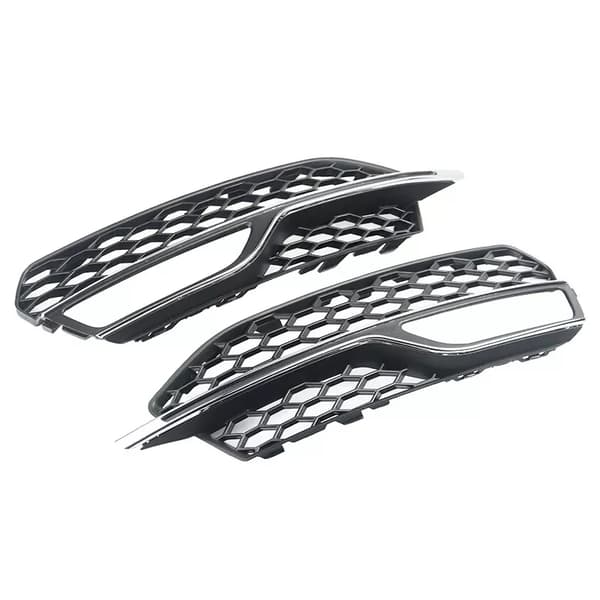 Forlygter Gitter, Honningkage Design, Perfekt Pasform Erstatning,Krom Sort