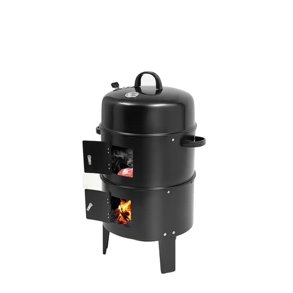 Rökgrill, Multifunktionell Matlagning, Bärbar Design,svart