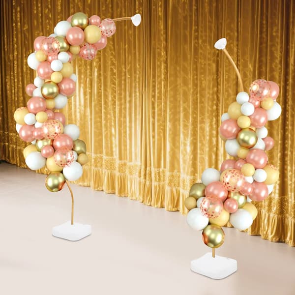 Ballongbåge Ställkit, Anpassningsbar Design, Stabil Bas,Guld, M
