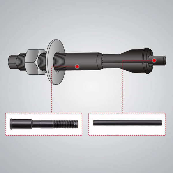 Kamlagerinstallationsdragverktyg, 18 cm längd, 16 cm bredd, 9 cm höjd, 2 kg vikt, CE-certifierad