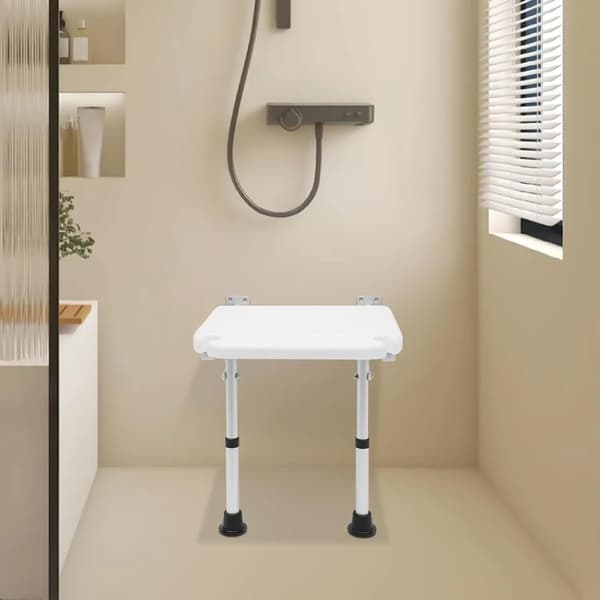 Duschpall, Fällbar Design, Höjdjusterbar,VIT