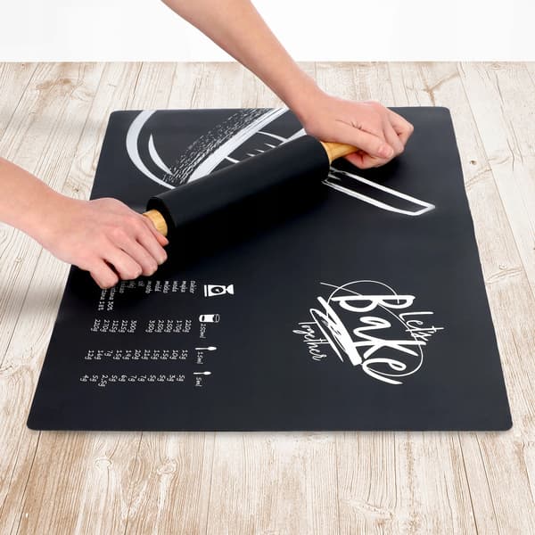 Køkkenmåtte, Silikone Materiale, 60 x 40 cm Dimensioner, Non-Stick Overflade, Egnet til Æltning og Bagning, CE / EU Certificeret