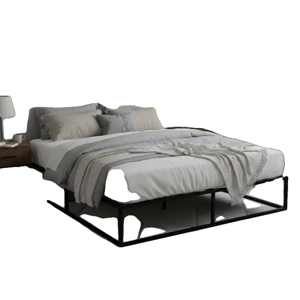 Sängram, Metallkonstruktion, Modern Design, Svart