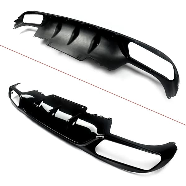 Bageste kofanger diffuser, sporty design, forbedret ydeevne,Glansende sort