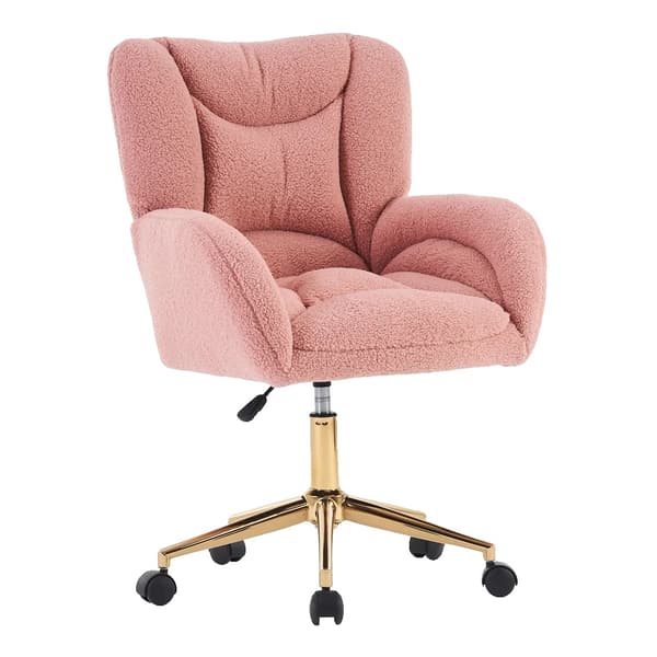 Kontorstol, Ergonomisk Design, Justerbar Højde,Pink