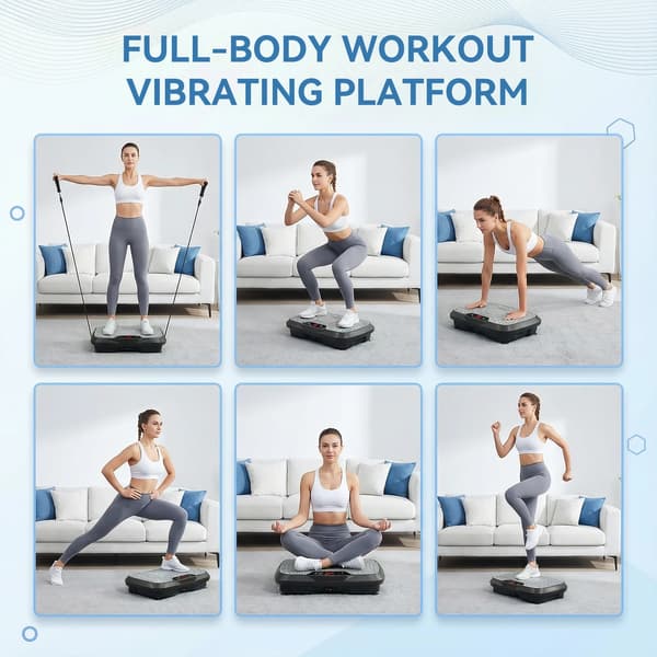 Vibrationsplade Maskine, 120 Hastighedsniveauer, Bluetooth Lyd,grå