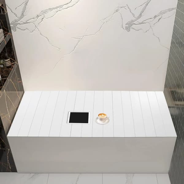 Fällbart Badkar Lock, PVC Material, 75cm x 170cm, Maximal Belastning 5kg, Vit Design, Multifunktionell Bricka