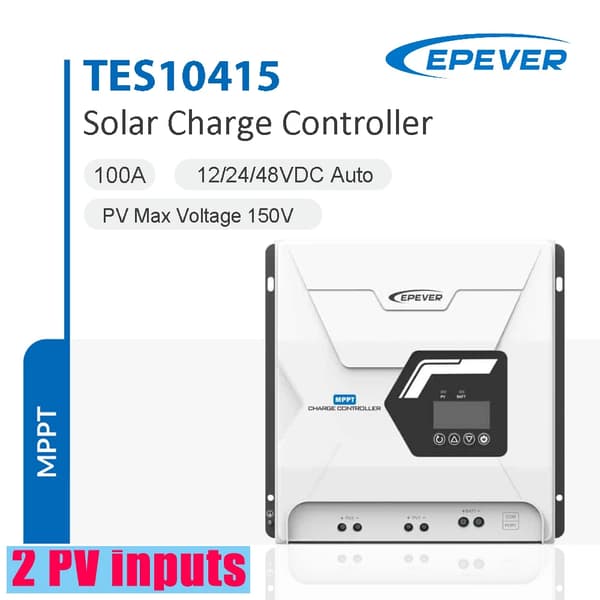 Solcellsregulator, 150V Max PV Spänning, MPPT Effektivitet,TES-10415