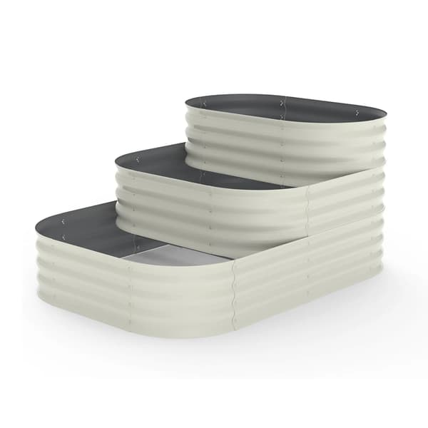 Höjd trädgårdsbädd, utbyggbar design, hållbart material,Beige