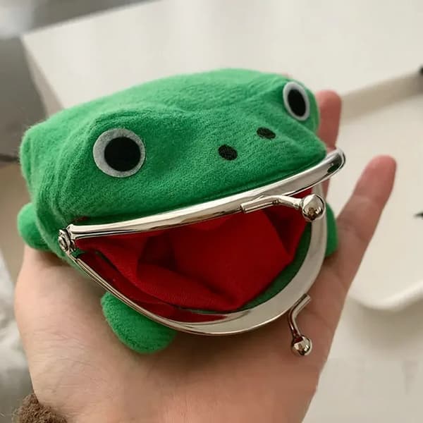 Myntväska, Söt Djurdesign, Mångsidig Mini Plånbok,grön