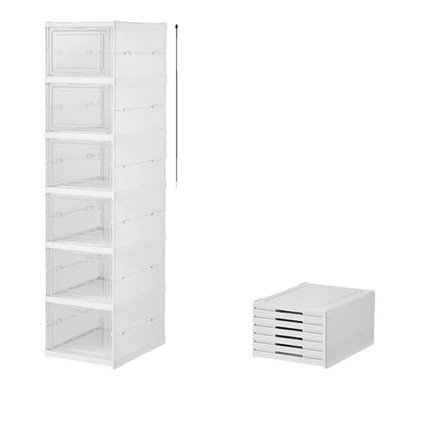 Skoorganisator, Stabelbar Design, Holdbart Materiale,6PCS